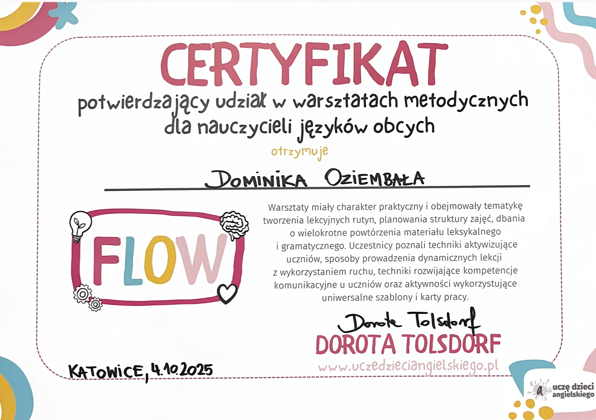 Metoda FLOW - uczniowie podczas zajęć